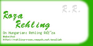 roza rehling business card